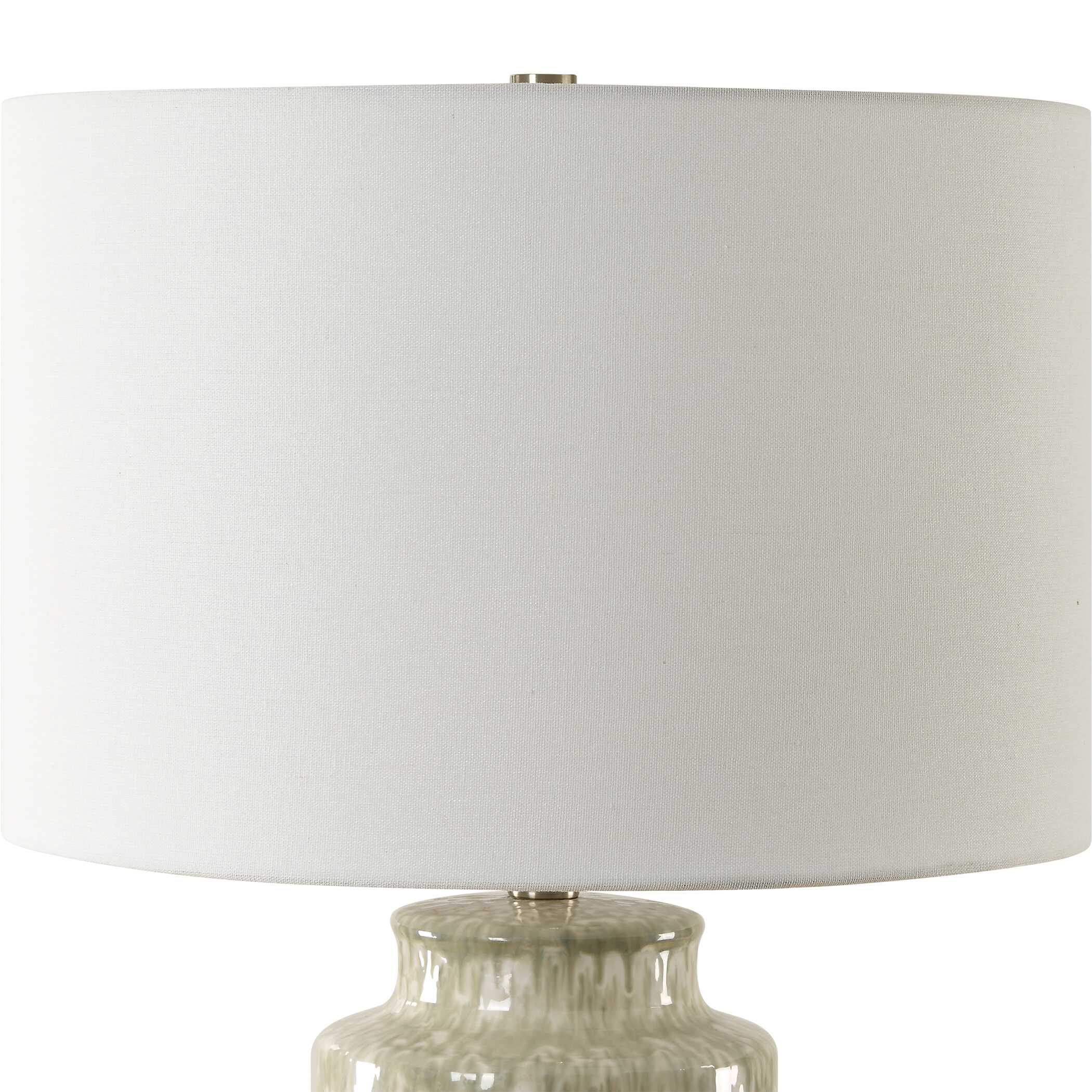 Laurel Sage Ceramic Table Lamp, by Uttermost, 16" width x 28" height x 16" depth View 6