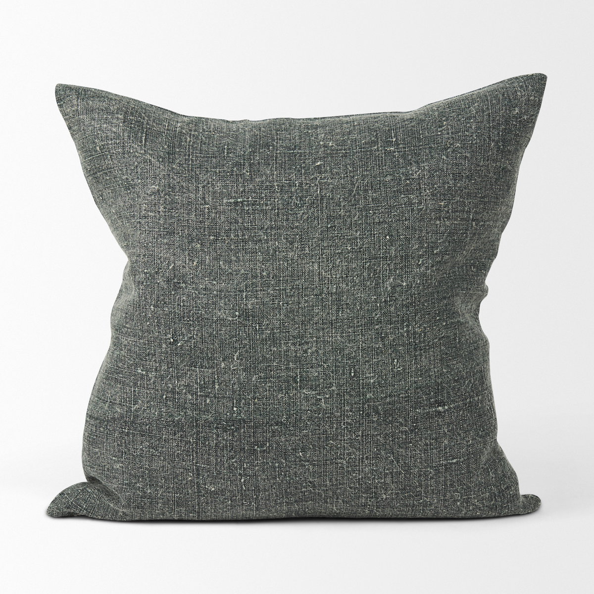 Jack 22x22 Green Linen Square Decorative Pillow Cover, by Mercana, 22" length x 22" width x 0.2" height View 8