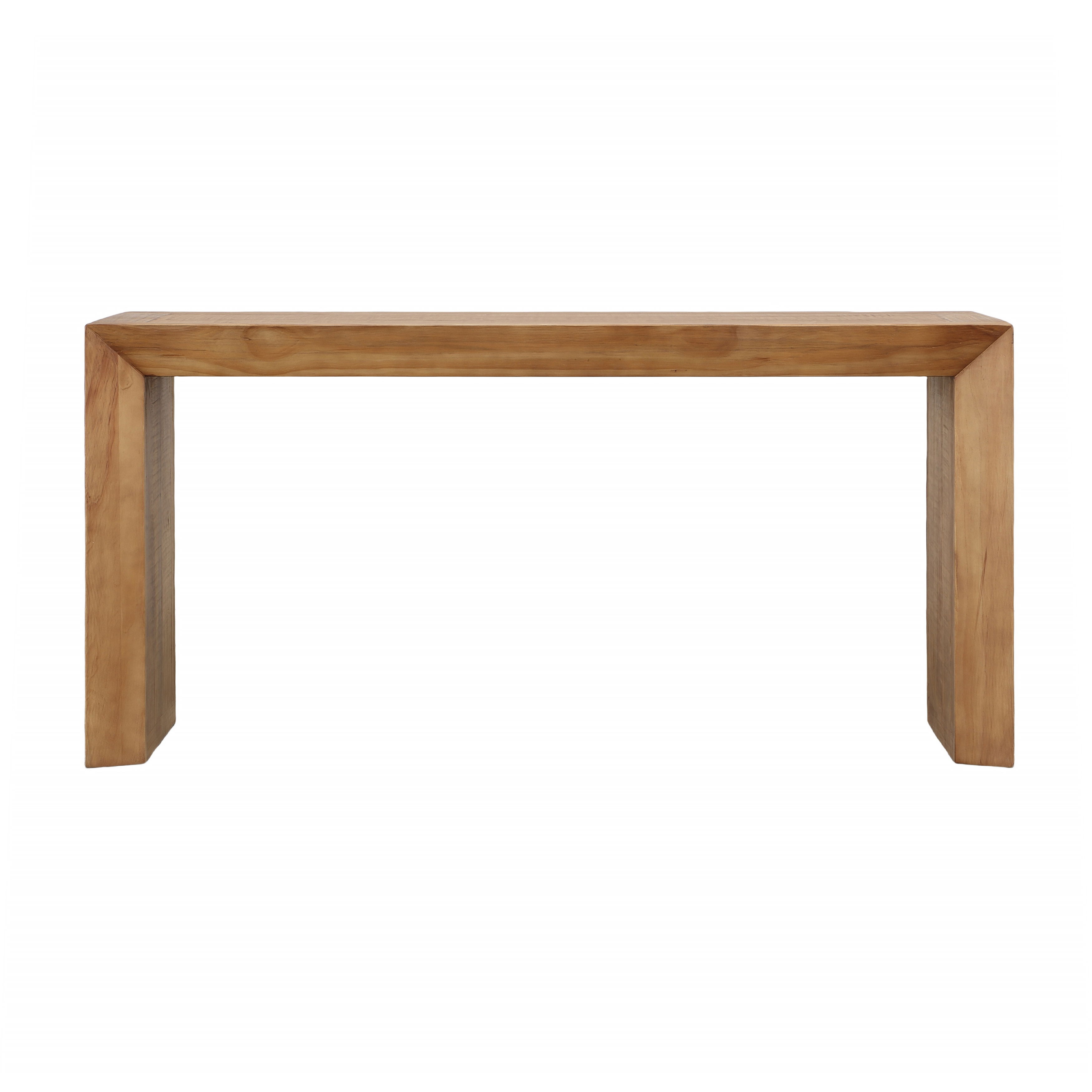 Sonya Console Table Natl, by Dovetail, 65" width x 32" height x 16" depth View 2