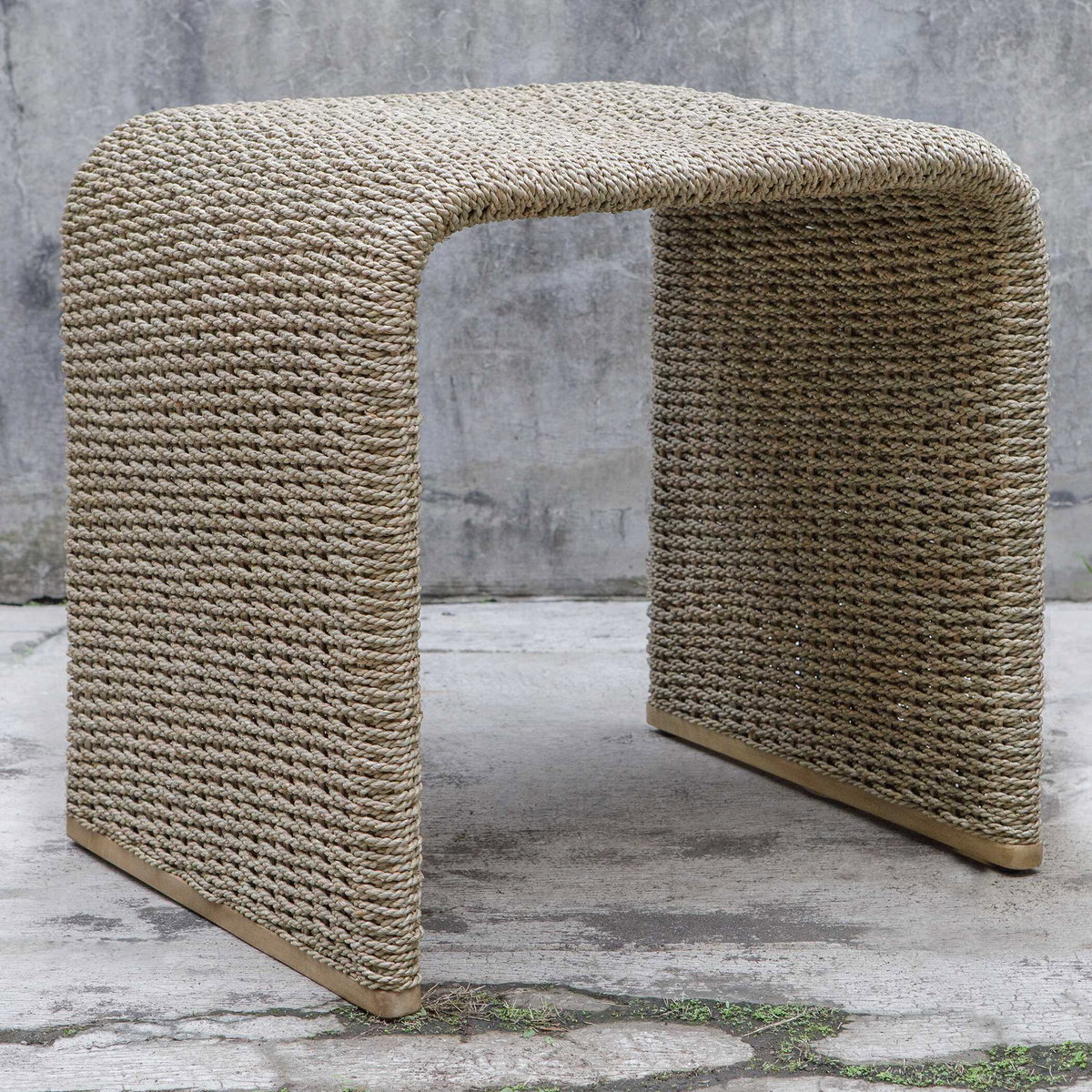 Calabria Woven Seagrass End Table, Side & End Table by Uttermost, 24" width x 24" height x 20" depth View 4