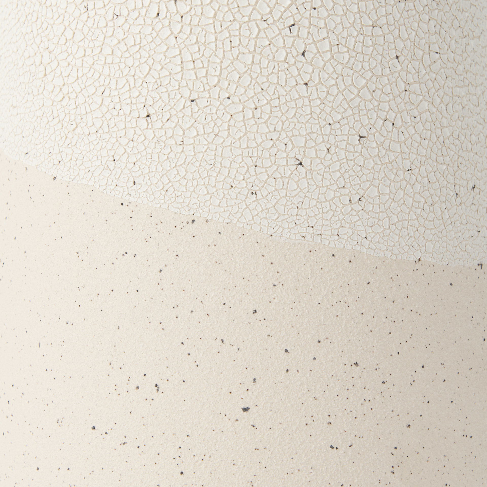 Salar  Cream Conical Crackled Ceramic Vase, by Mercana, 5.91" length x 5.91" width x 13.98" height View 6