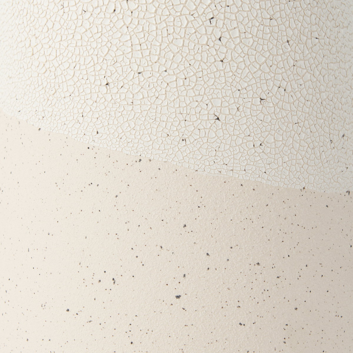Salar  Cream Conical Crackled Ceramic Vase, by Mercana, 5.91" length x 5.91" width x 13.98" height View 6