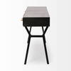 Vince 51L x 18W Black Metal with Gold Accents 3 Drawer Office Desk, by Mercana, 51.18" length x 18.31" width x 31.1" height thumbnail 5