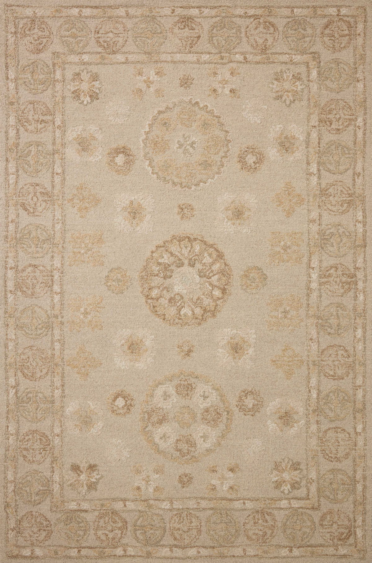 Chris Loves Julia x Loloi Dorothea Rug, 1'6" length x 1'6" width View 1