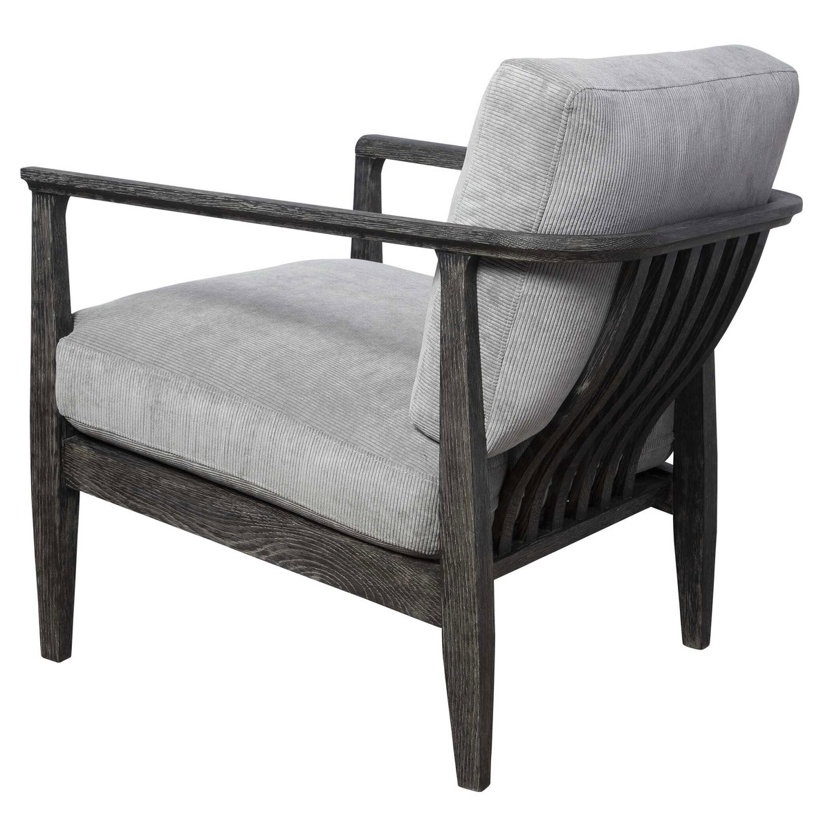 Brunei Modern Gray Accent Chair, Furniture by Uttermost, 28.25" width x 33.5" height x 32.5" depth View 5
