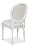Hugo Oval Side Chair  Cortina White, by Sarreid, 1'11" length x 1" width x 3'2" height thumbnail 11
