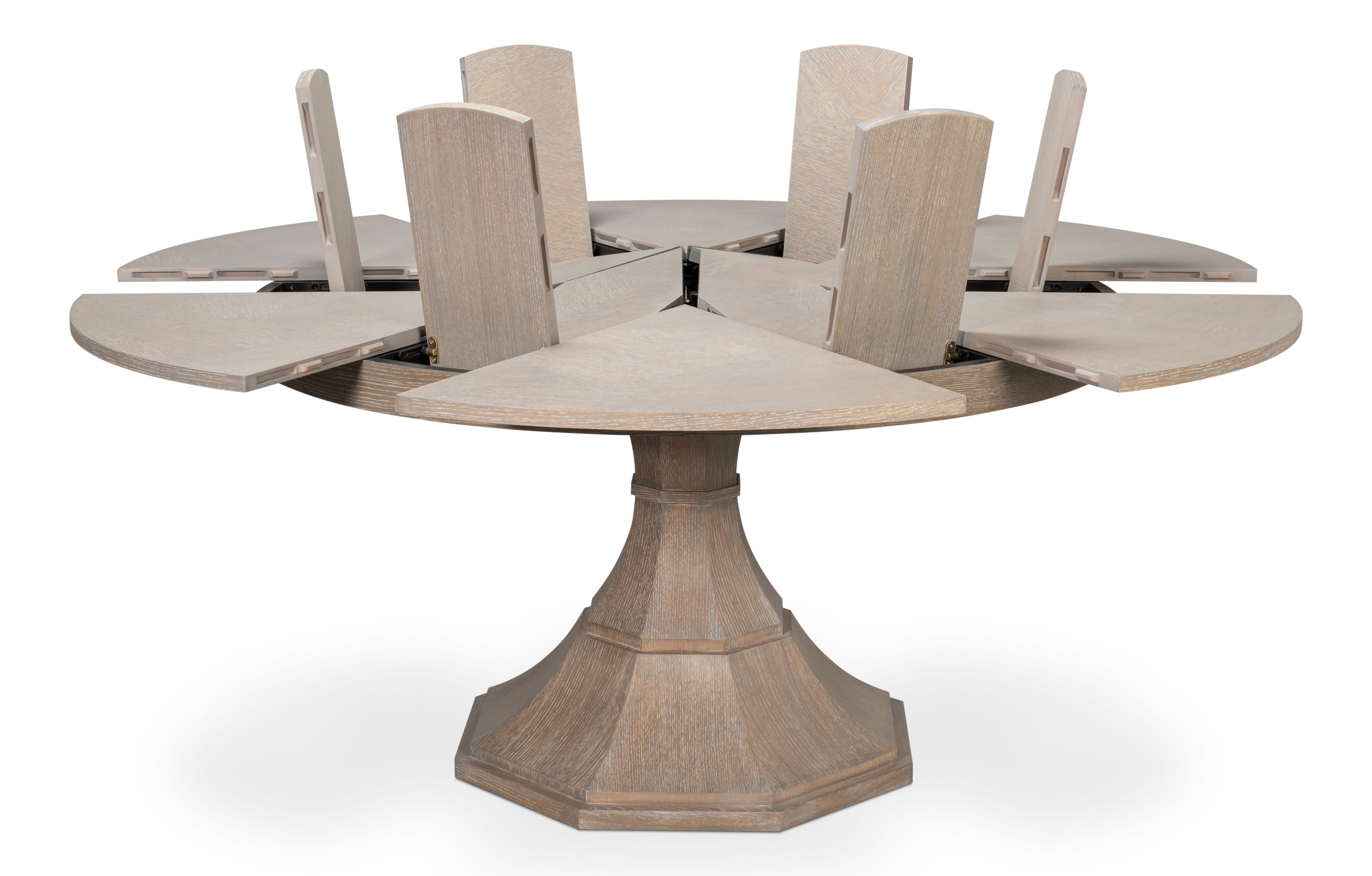 Giselle Jupe Table,Med,Moonskin, Dining Table by Sarreid, 55" length x 55" width x 30" height View 9