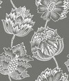 Batik Jacobean Grey Peel & Stick Wallpaper, by York Wall, 16'6" length x 1'8.5" width x 0.02" depth thumbnail