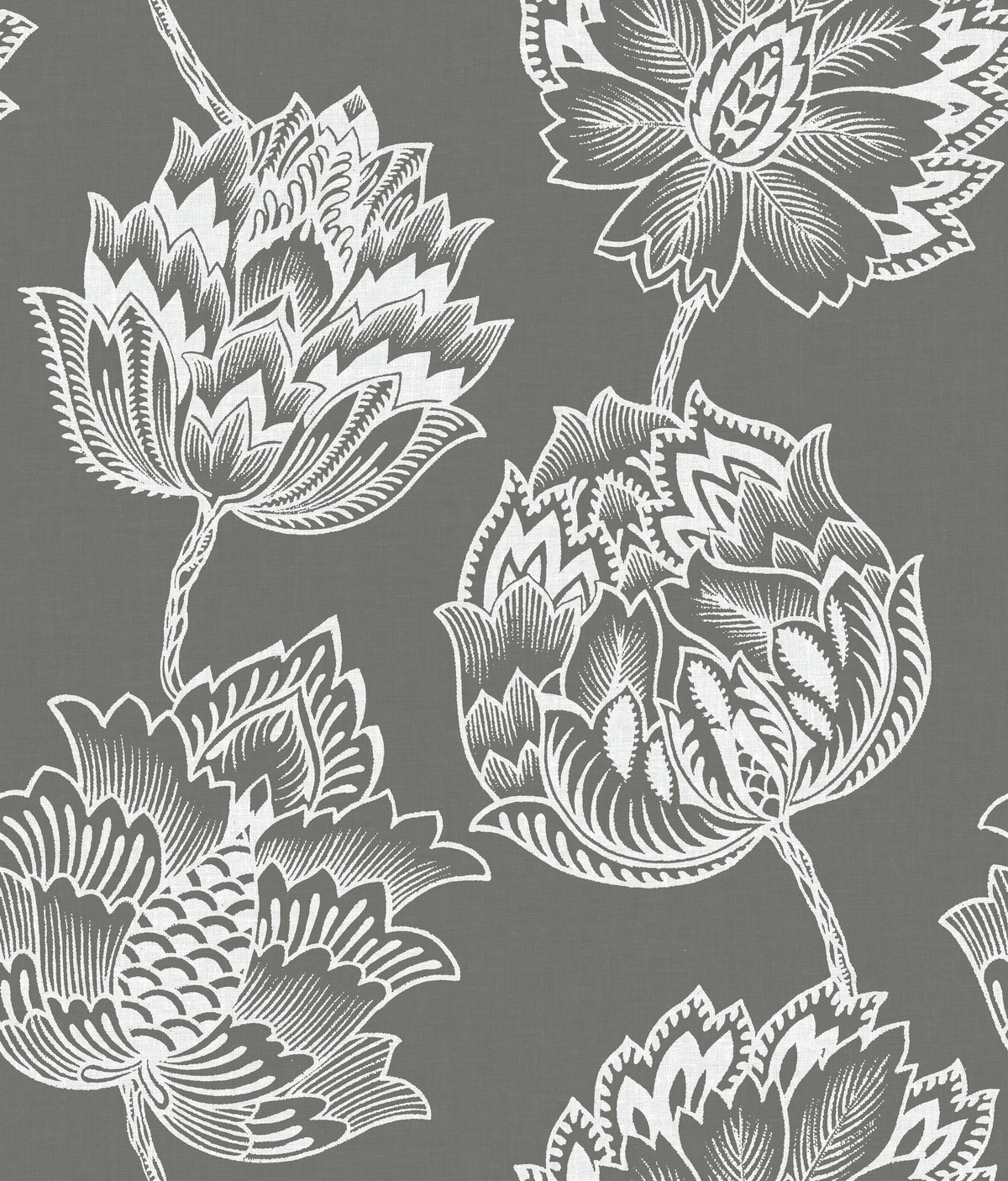 Batik Jacobean Grey Peel & Stick Wallpaper, by York Wall, 16'6" length x 1'8.5" width x 0.02" depth