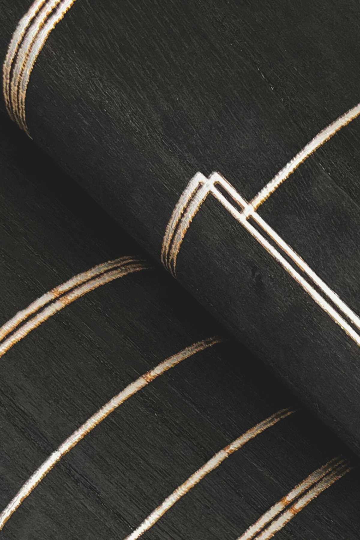 Inlay Line Black Wallpaper, by York Wall, 24' length x 3' width x 0.02" depth View 3