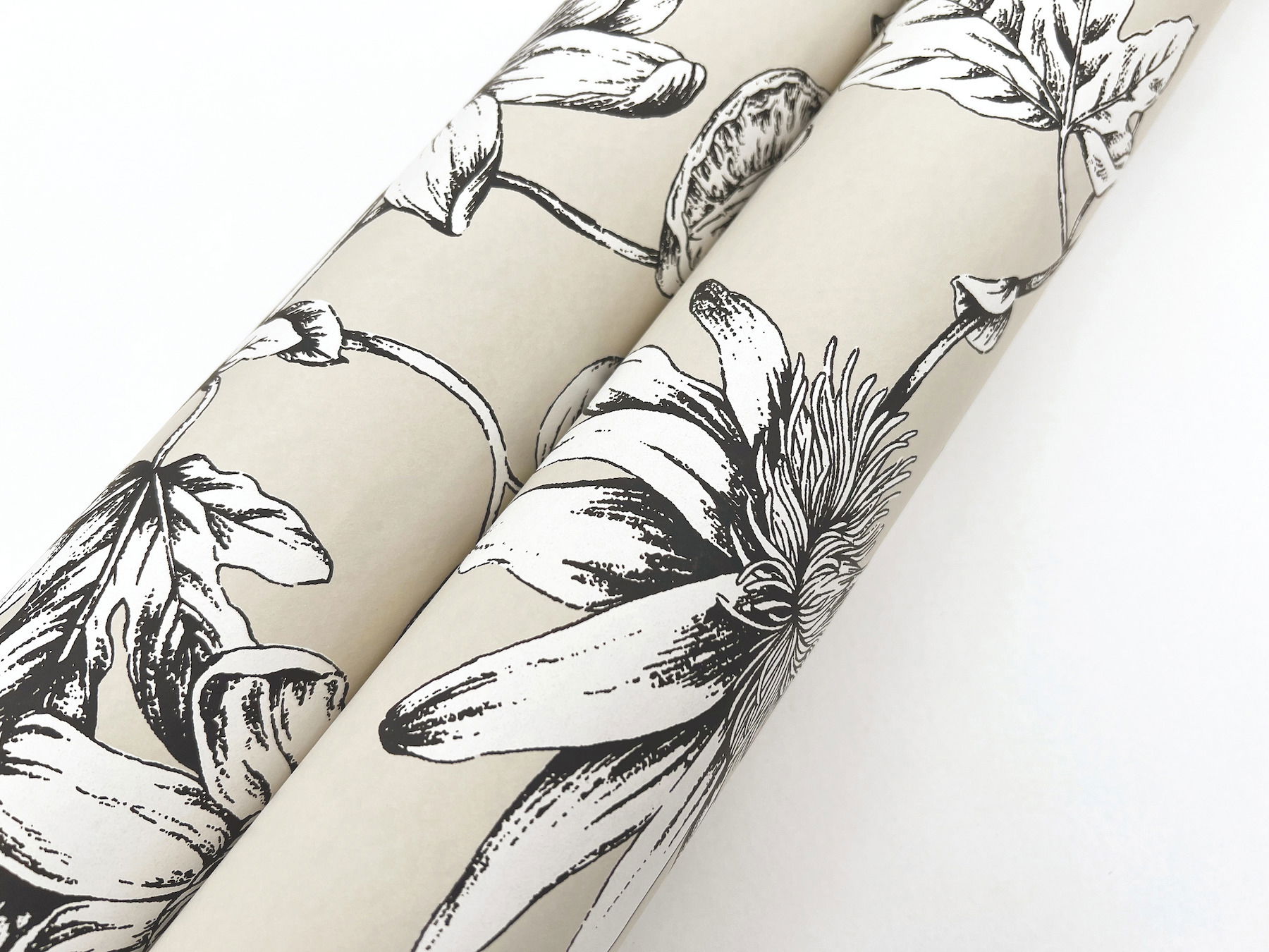 Passion Flower Toile Beige Wallpaper large image 