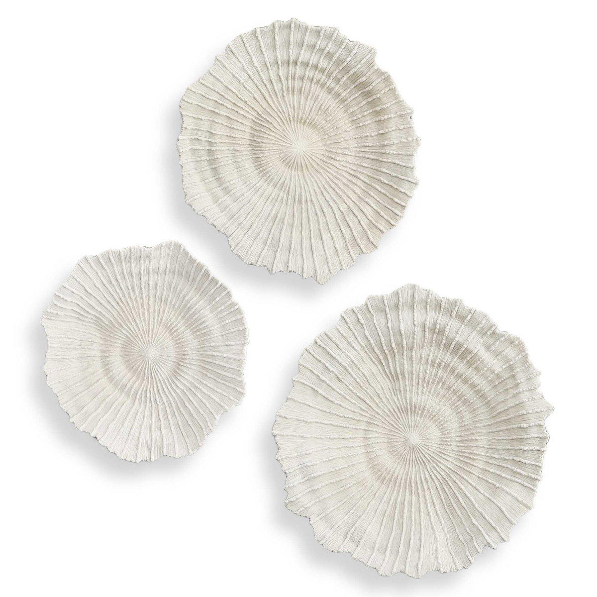 Ocean Gems Coral Wall Decor Set/3, Sculptural Wall Art by Uttermost, 21.75" width x 20.5" height x 3.5" depth View 1