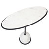 Morro White Marble Side Table, Side & End Table by Uttermost, 24.25" width x 23.25" height x 10.5" depth thumbnail 8