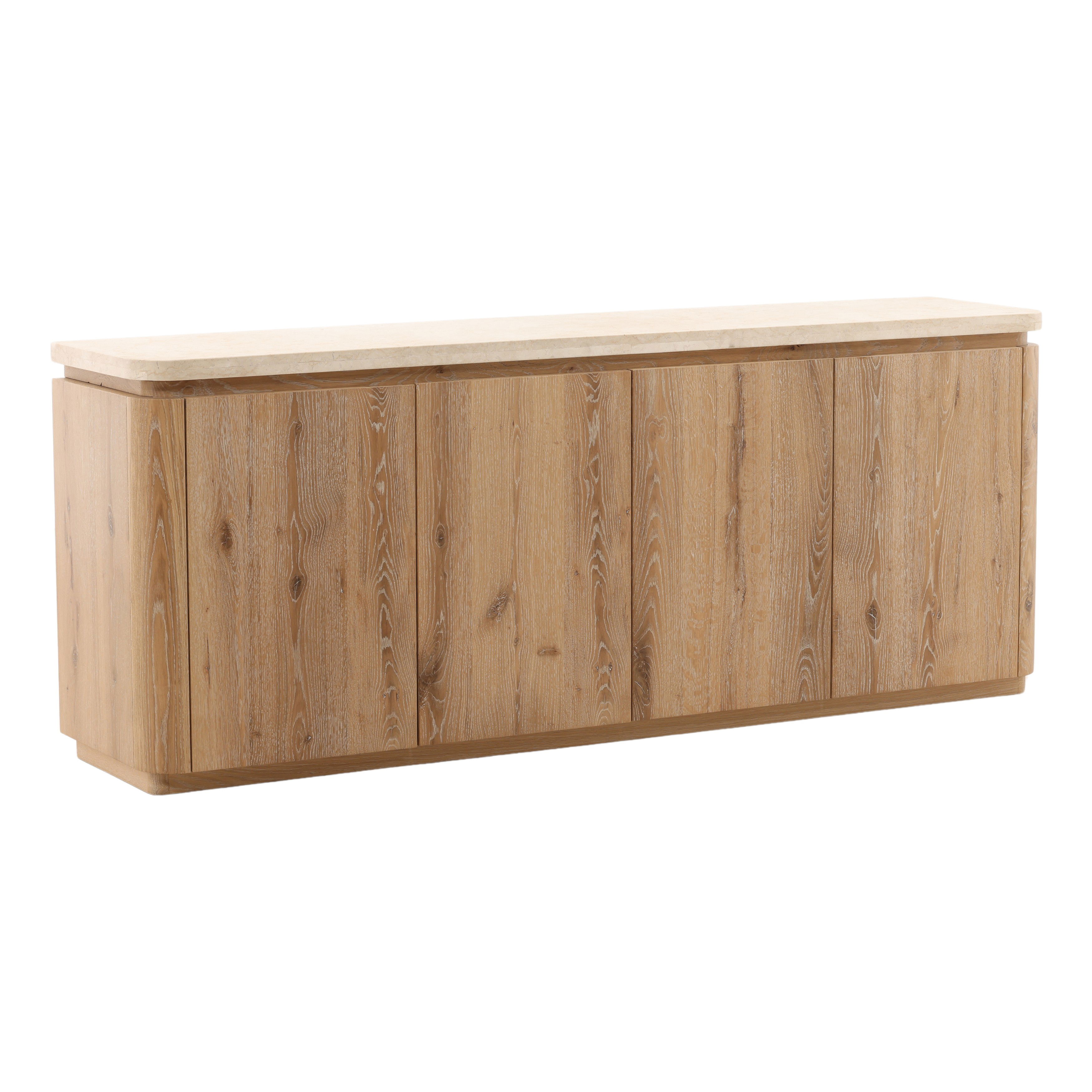 Canyon Sideboard Natural, Sideboards & Buffet by Dovetail, 79.5" width x 31.5" height x 18" depth View 1