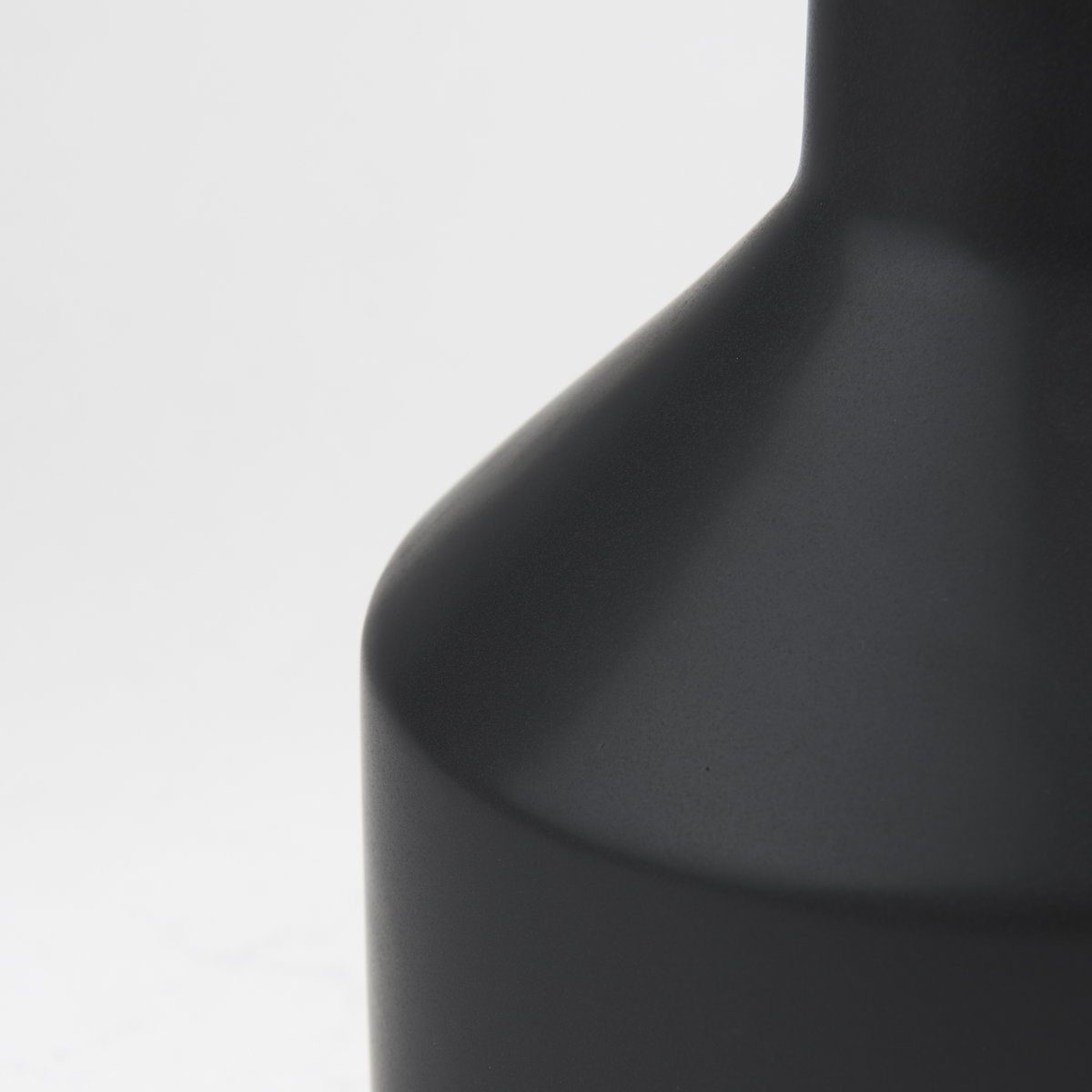Burton 17.1H Large Matte Black Ceramic Jug Vase, Decorative Jar by Mercana, 6.1" length x 6.1" width x 15.55" height View 10