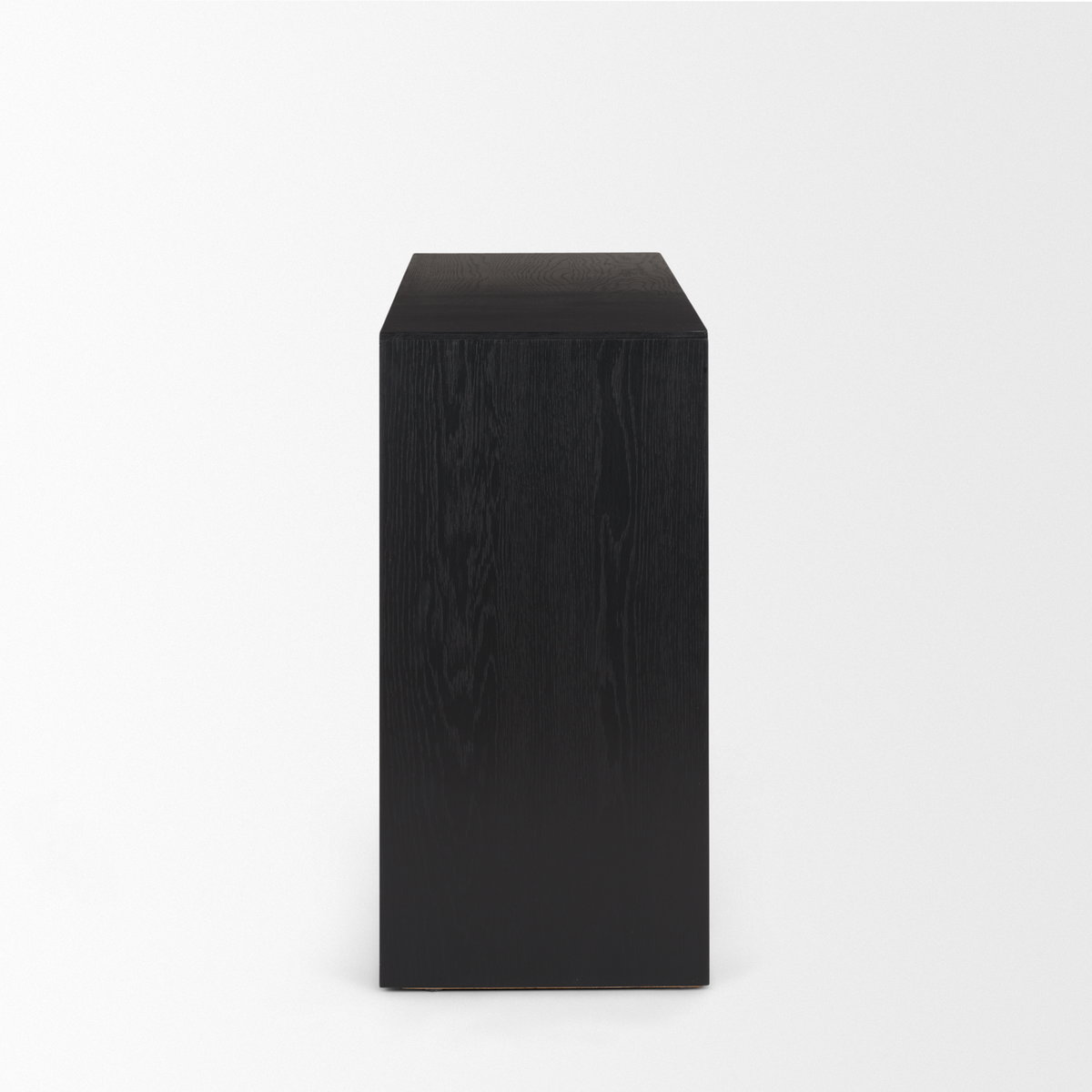 Tabor Natural Wood with Black Oak Waterfall Console Table, by Mercana, 47" length x 16" width x 31" height View 6