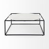 Austen 36L x 36W x 14.5H Round White Marble Top with Black Metal Frame Coffee Table, by Mercana, 36" length x 36" width x 14" height thumbnail 6