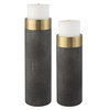 Wessex Gray Candleholders Set/2, Candles & Candle Holder by Uttermost, 4.62" width x 16" height x 4.62" depth thumbnail 1