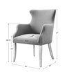 Yareena Blue Wing Chair, Accent Chair by Uttermost, 24.5" width x 37" height x 28" depth thumbnail 3
