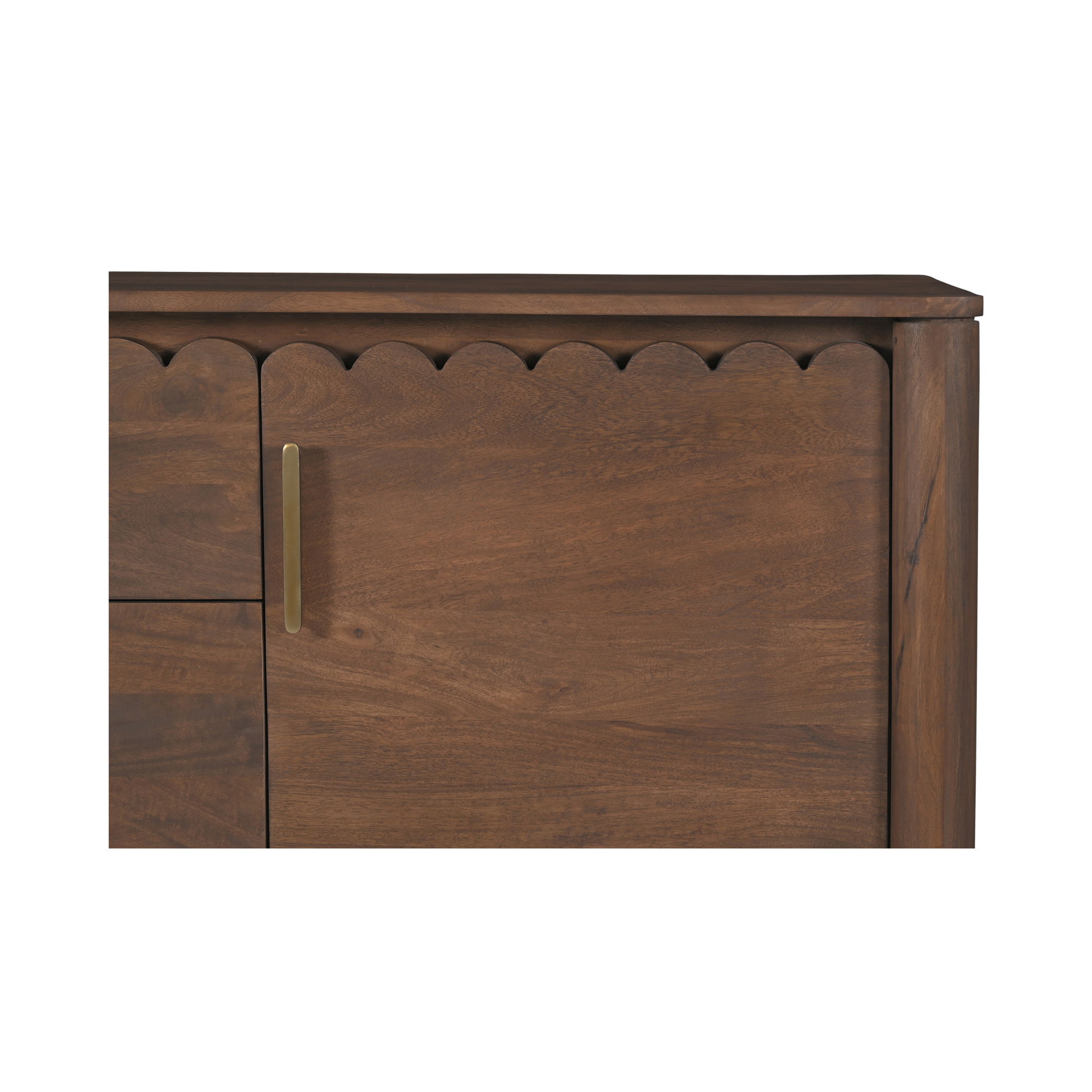 Wiley 3 Drawer Sideboard Vintage Brown, Cabinets & Sideboard by Moe's Home, 60" width x 30" height x 19" depth View 10