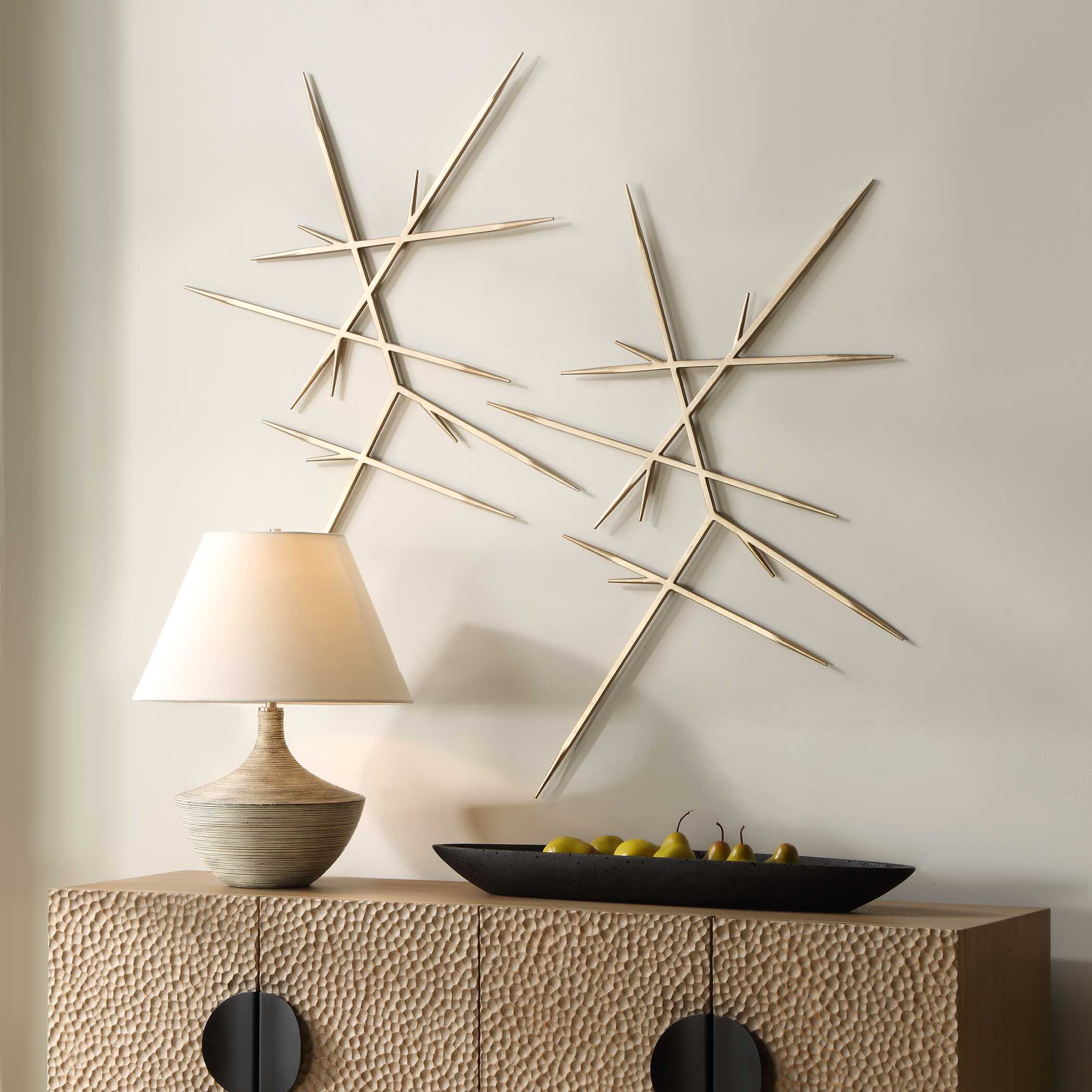 Fireworks Silver Wall Decor Set/2 Fireworks Silver Wall Decor Set/2 large image