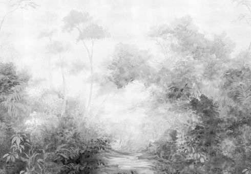 Woodland Black & White Wall Mural