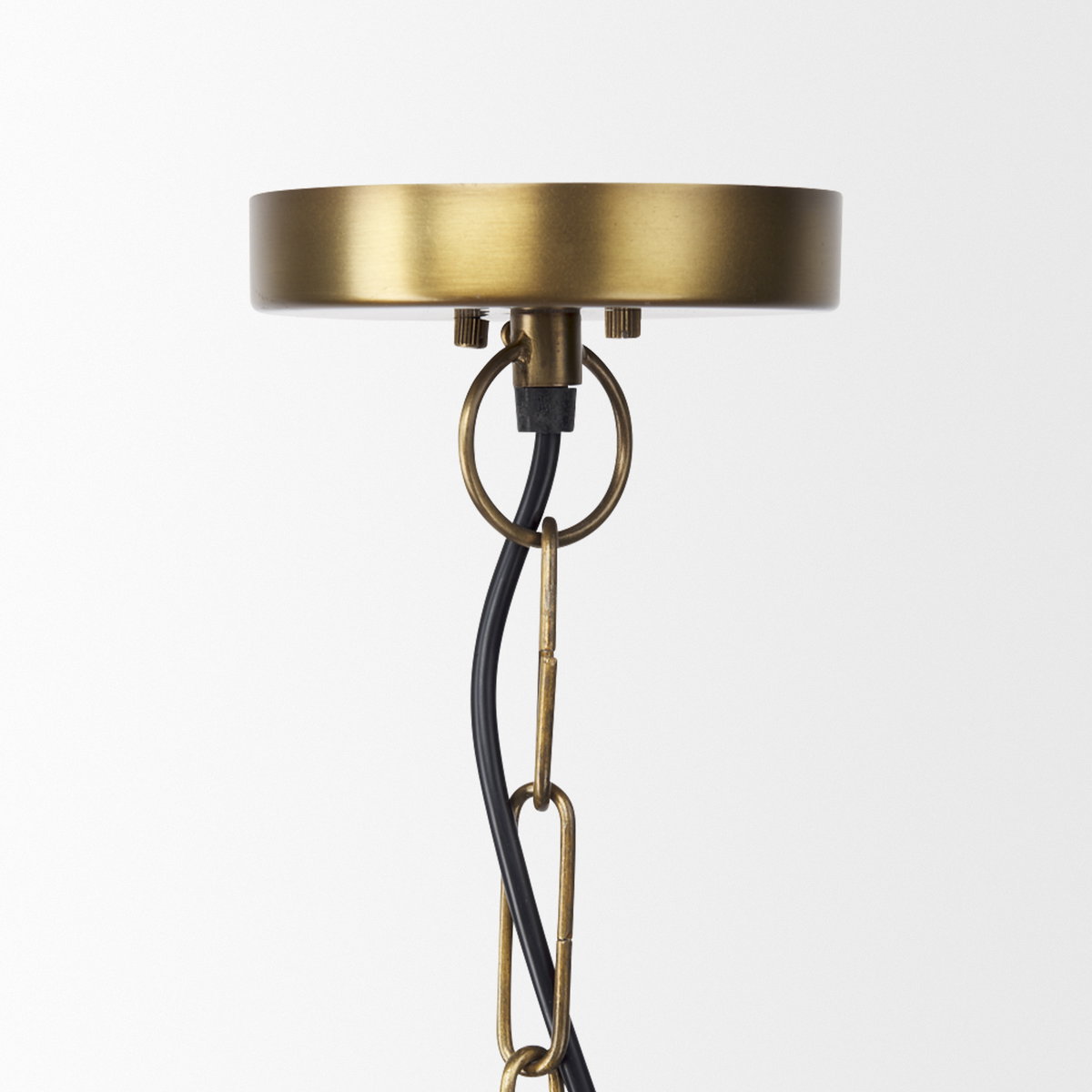 Fenton  Gold with Gold Accents Pendant Light, by Mercana, 18" length x 18" width x 23" height View 4