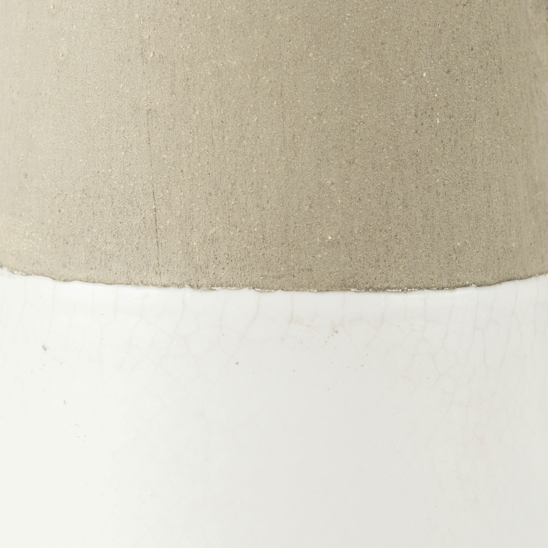 Garand Small 13H Two-Toned White Natural Ceramic Jug, Decorative Jar by Mercana, 6.3" length x 4.53" width x 10.24" height View 14