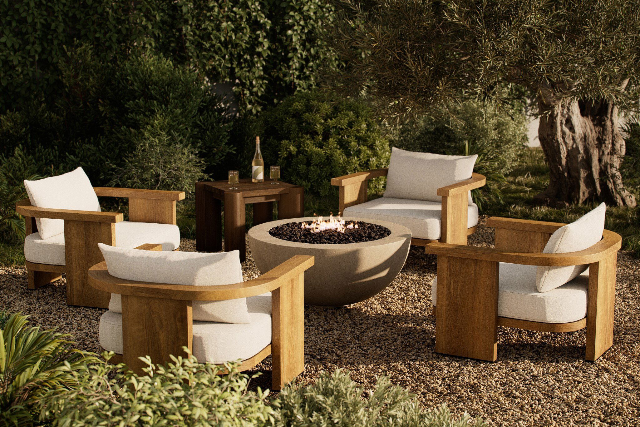 Bronson Outdoor Fire Table large image 