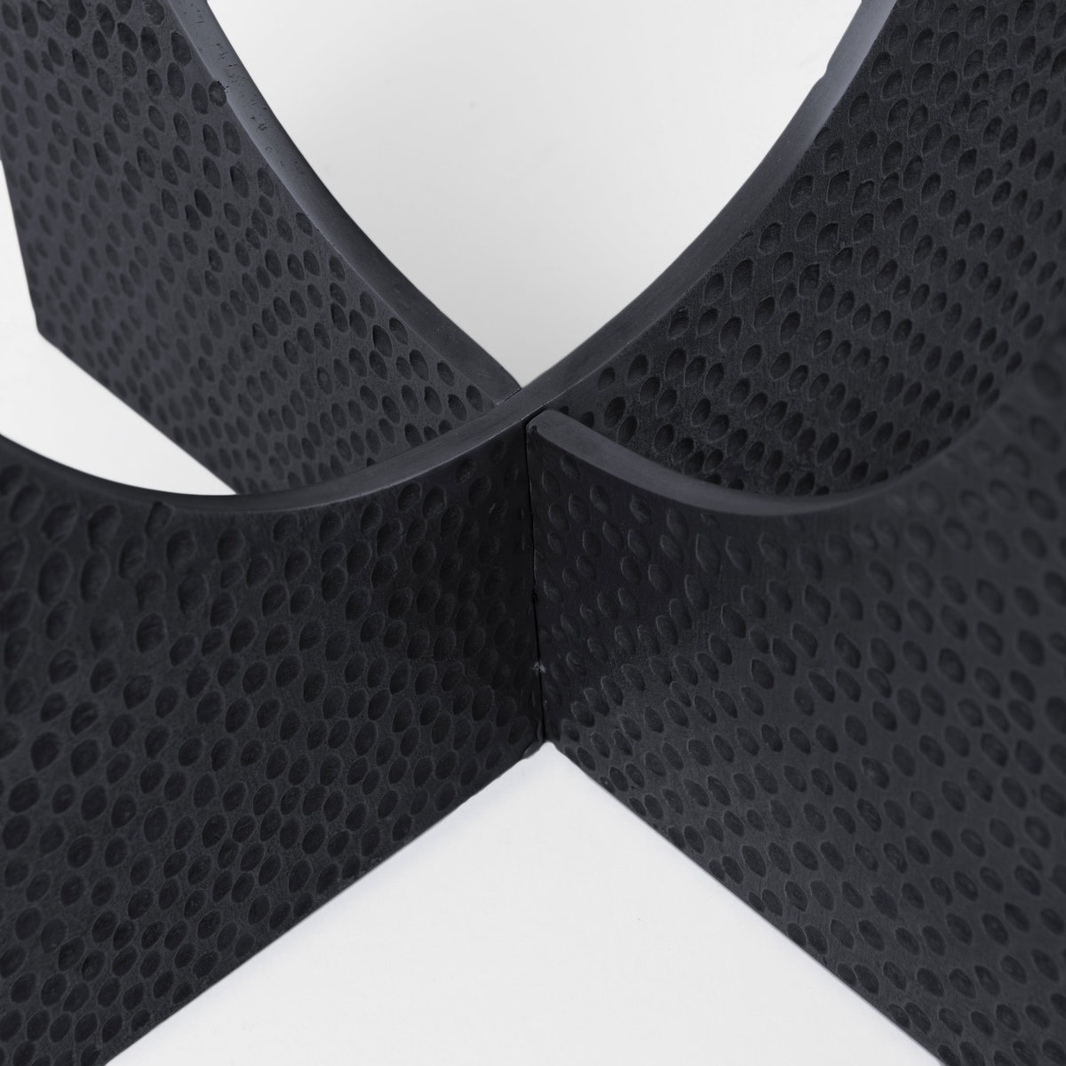 Patrick 23'H White Marble Top with Matte Black Metal Accent Table, Side & End Table by Mercana, 16.5" length x 16.5" width x 23" height View 7