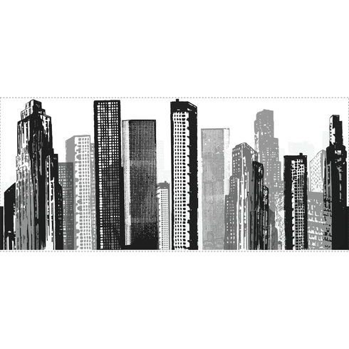 Cityscape Peel & Stick Giant Wall Decal