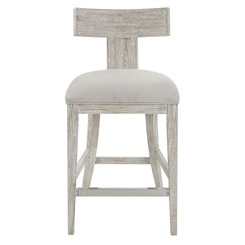 Idris White Counter Stool