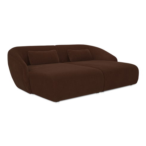 Amelia Double Chaise Modular Sectional Chestnut