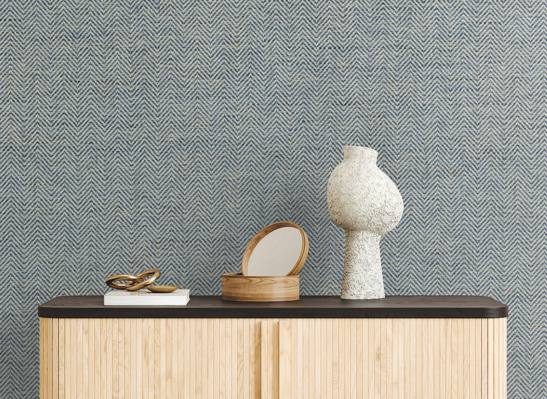 Tailored Weave Blue Wallpaper large image 
