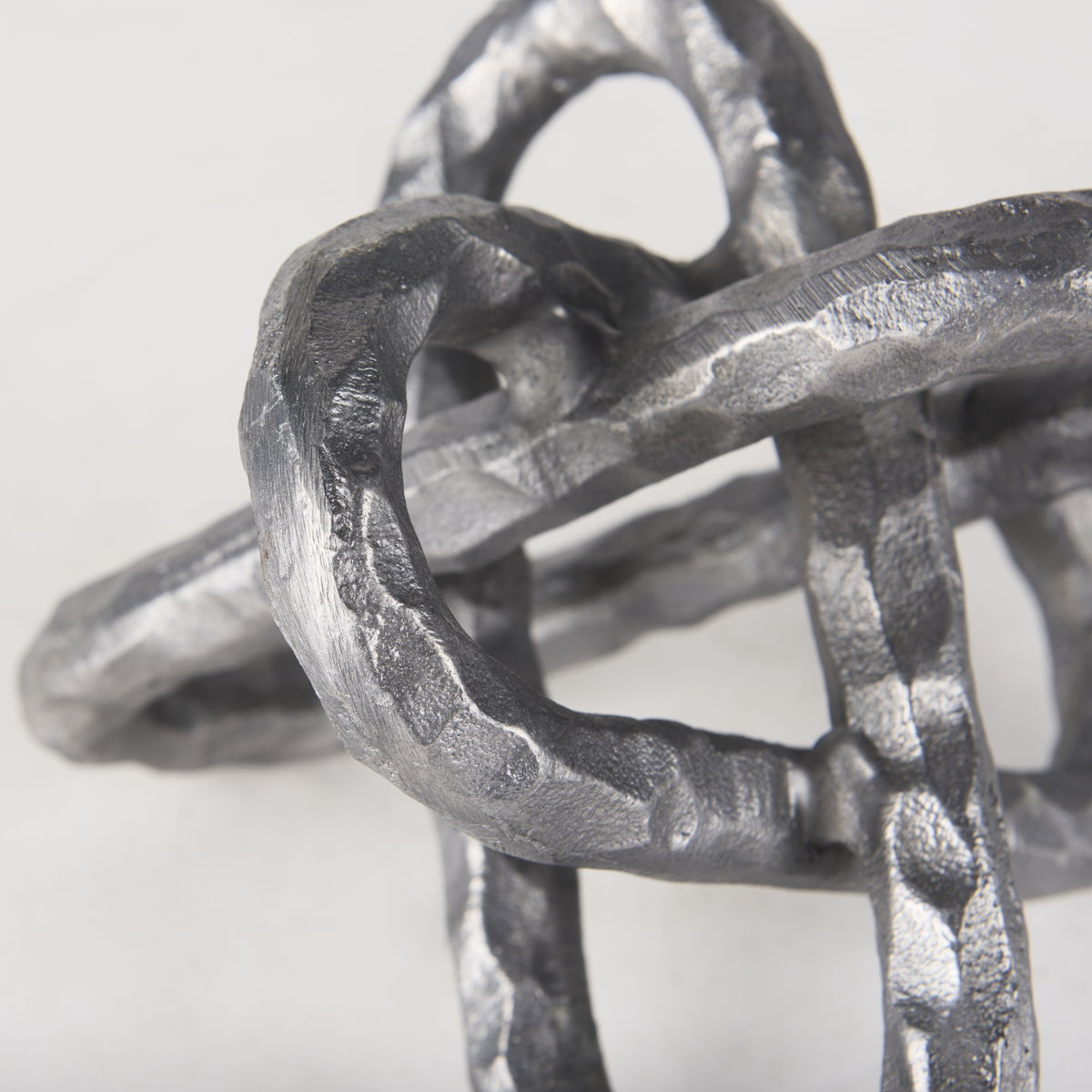 Wilhelm I (Small) 7L x 7W Silver Metal Link Decor Object, Decorative Object by Mercana, 6.69" length x 6.69" width x 6.69" height View 6