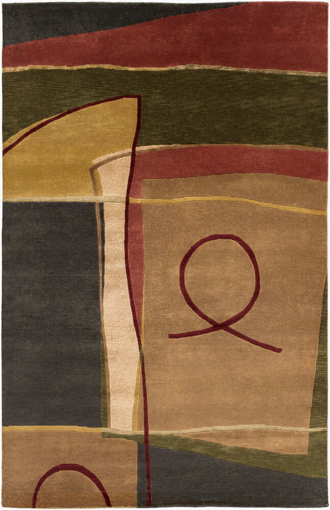 Mugal Handmade Rug, by Surya, 8' length x 5' width