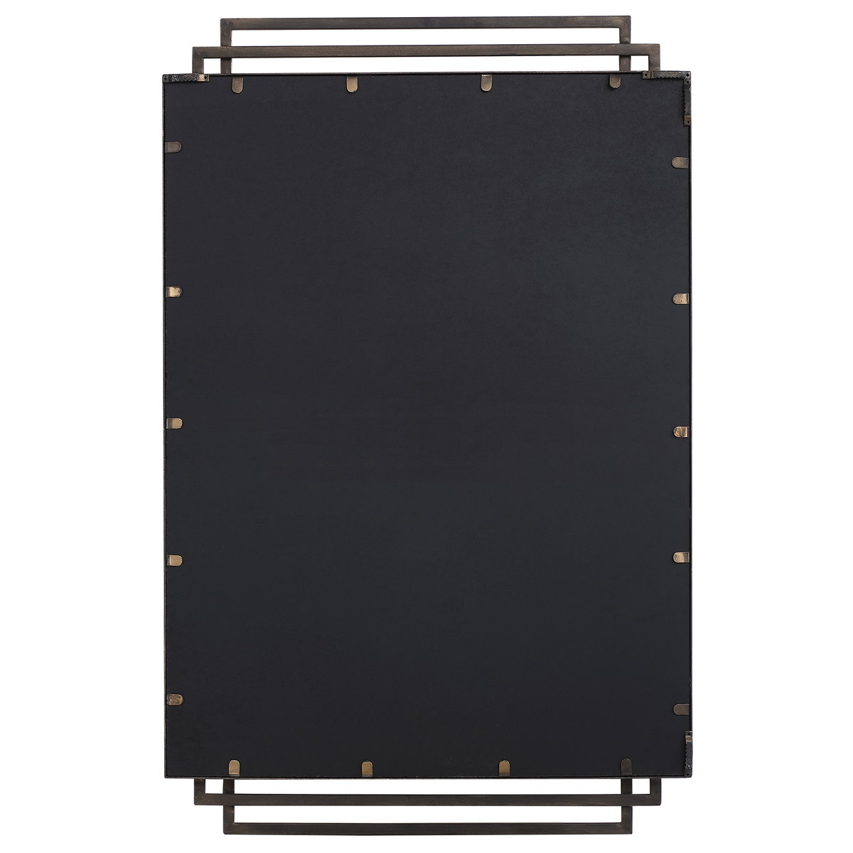 Amherst Brushed Gold Mirror, by Uttermost, 1'11.62" width x 3'0.5" height x 1.5" depth View 9