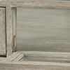 Arelius 42' Square Glass-Top Gray Wood with Black Metal Base Display Coffee Table thumbnail 10