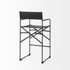 Direttore 19.3L x 19.3W x 40.2H Black Leather with Black Frame Counter Stool, Counter & Bar Stool by Mercana, 19.3" length x 20" width x 40.2" height thumbnail 6