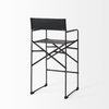 Direttore Backless 40.2in Seat Bar Stool | Black Leather with Black Iron, Counter & Bar Stool by Mercana, 19.3" length x 20" width x 40.2" height thumbnail 6