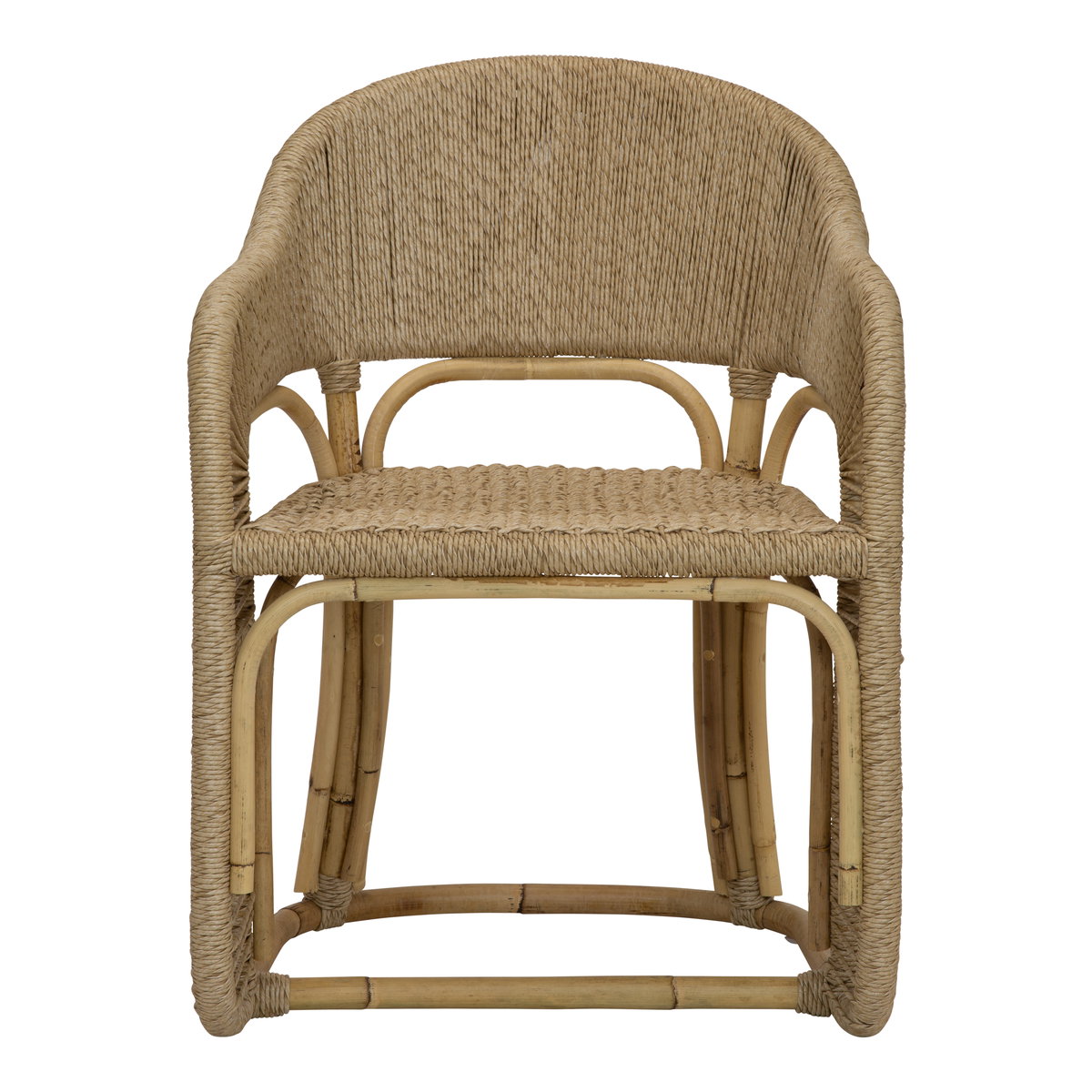 Glen Ellen Arm Chair in Natural/Black, by Woven, 22.75" width x 30" height x 23.75" depth View 2