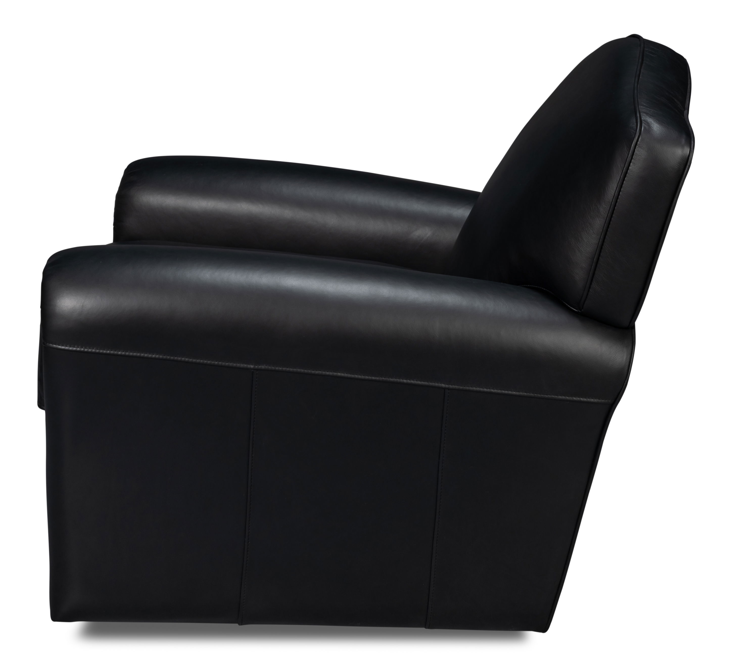 Elite French Club Swivel Chair, Black large image 