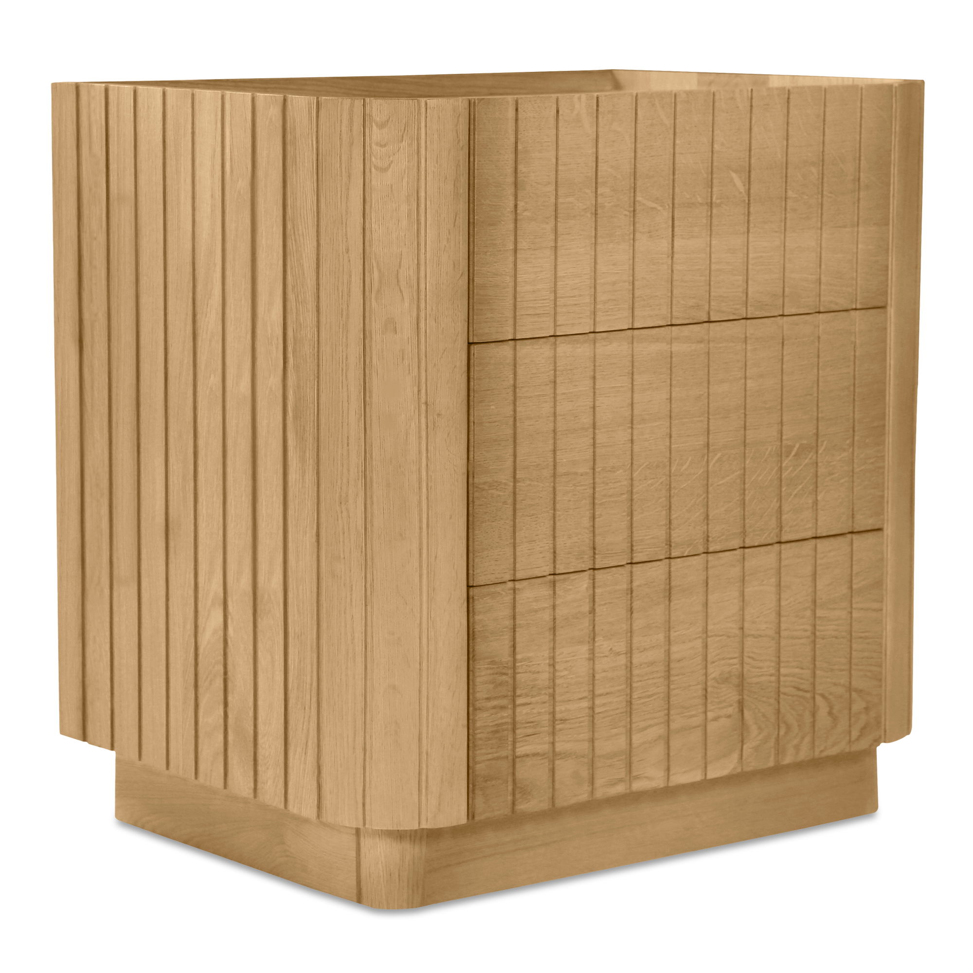 Povera 3 Drawer Nightstand Natural Oak large image 