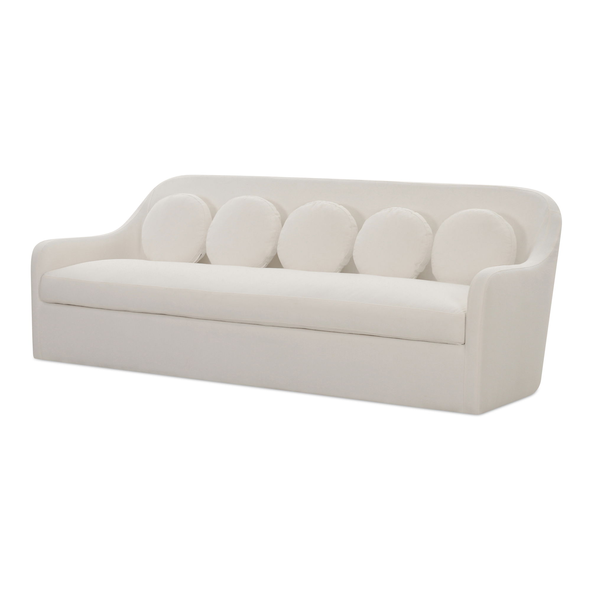 Rialto Sofa White, Sofas & Sectional by Moe's Home, 90" width x 35" height x 33.5" depth View 3