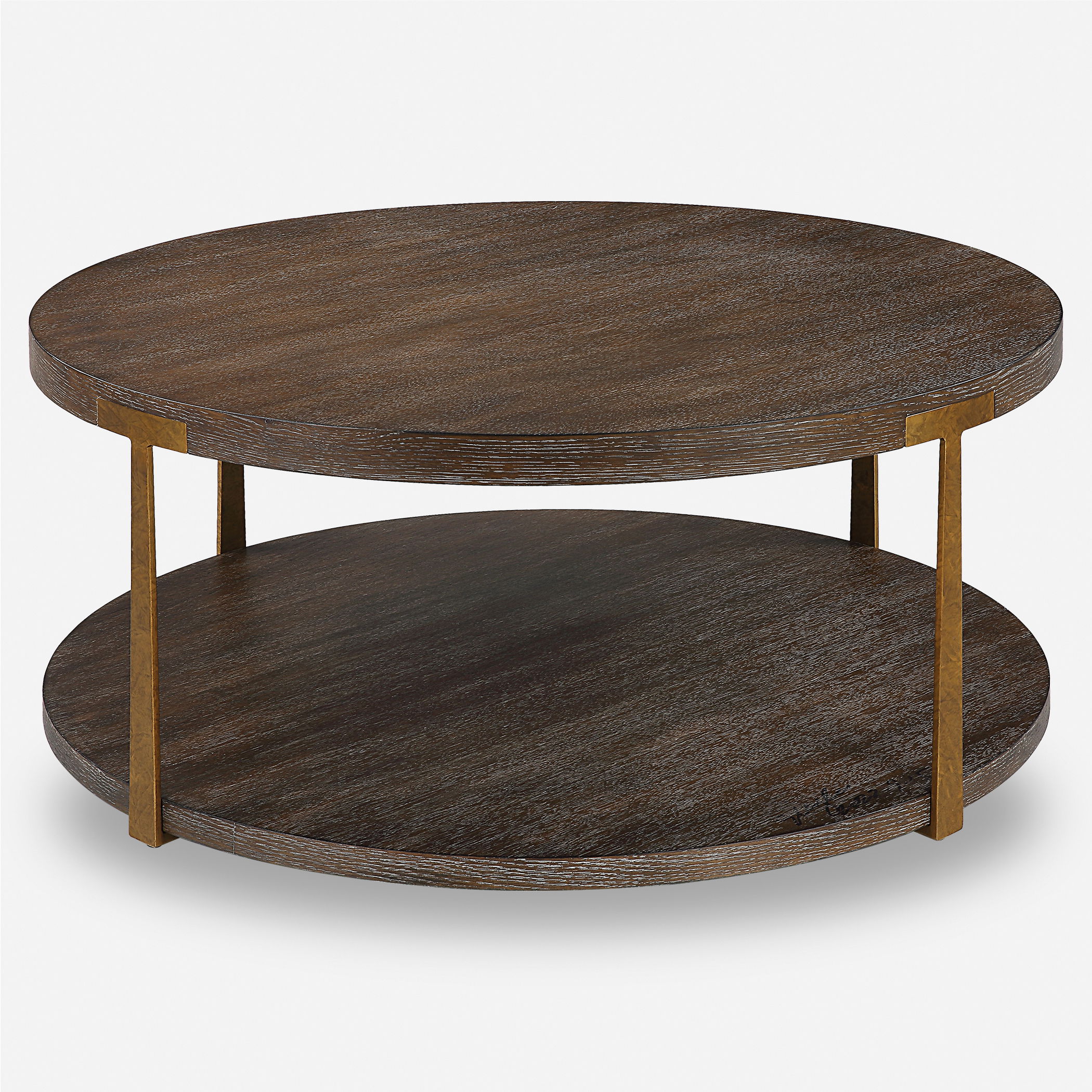 Palisade Round Wood Coffee Table large image 