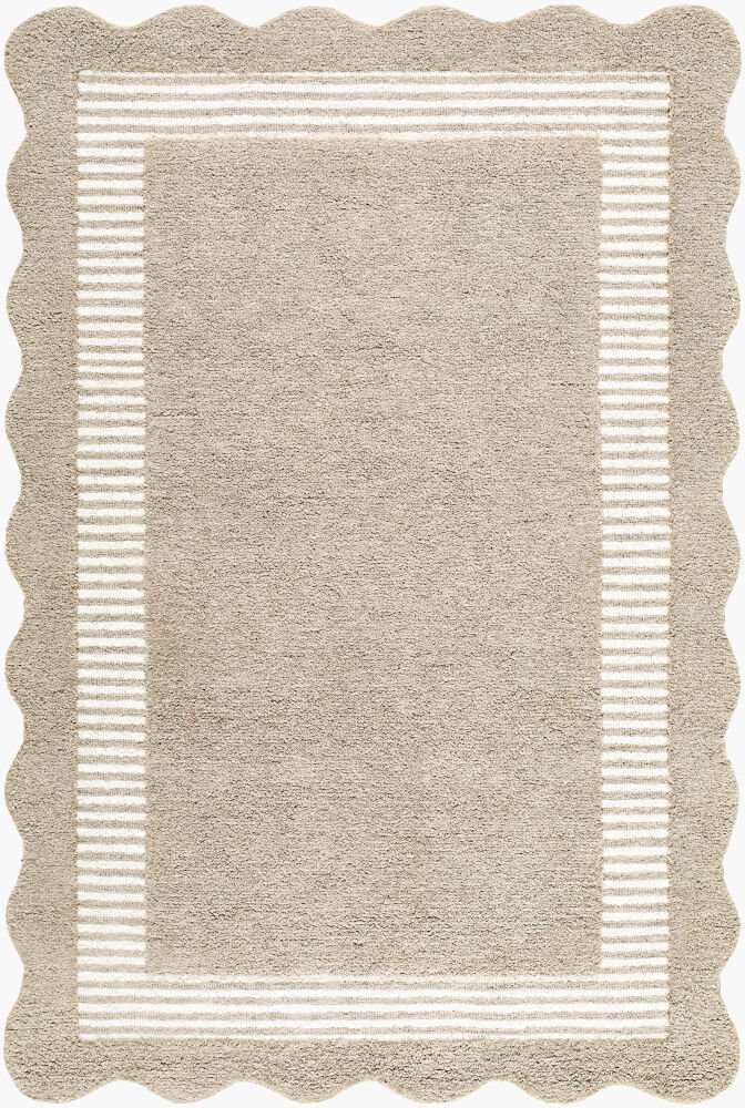 Scalloped Handmade Rug, by Surya, 14' length x 10' width