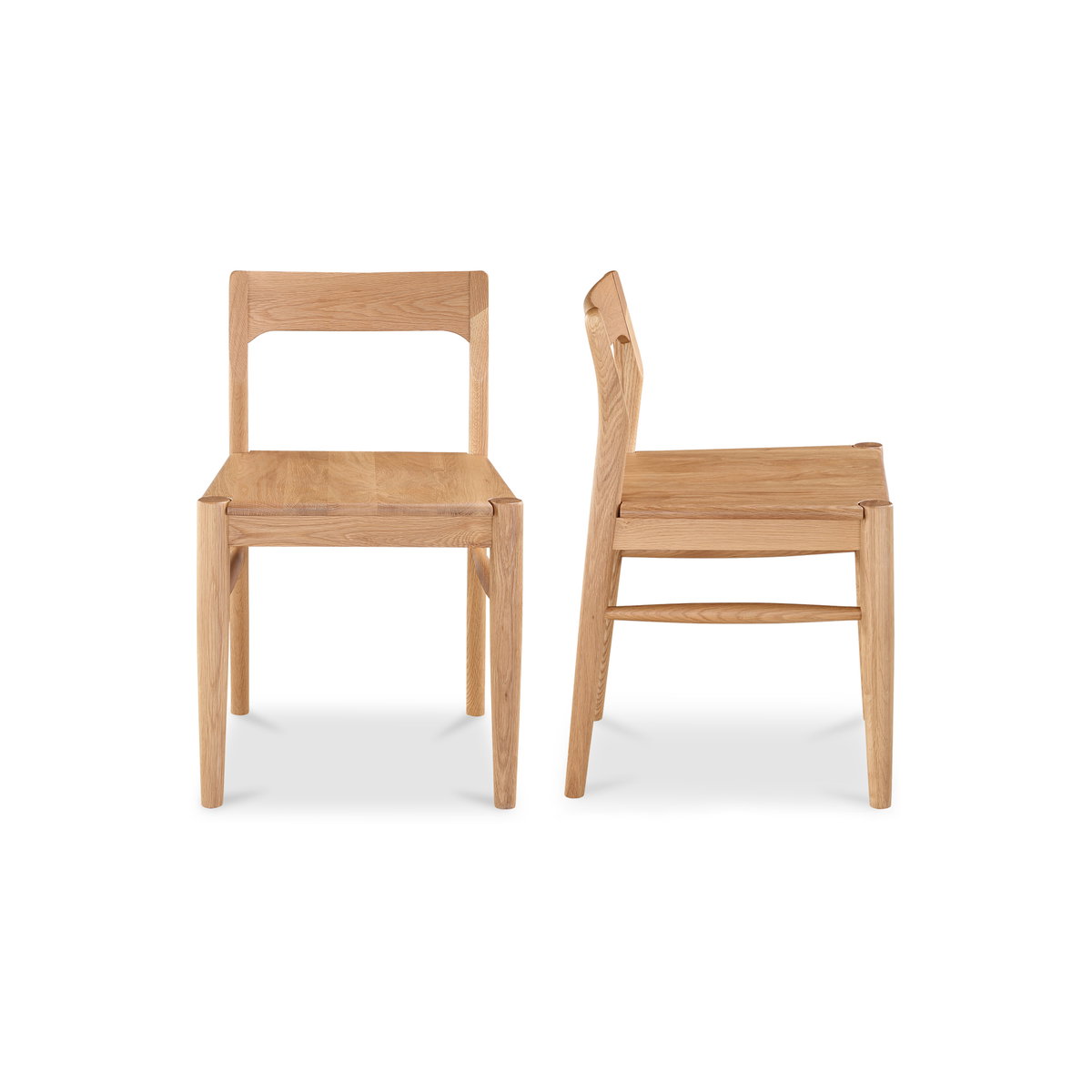 Owing Dining Chair Natural Oak - Set Of Two, by Moe's Home, 19.5" width x 30" height x 20" depth View 2