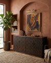 Scrubboard Front Sideboard  Ebony, by Sarreid, 1'5" length x 5'11" width x 2'10" height thumbnail 15
