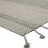 Striped Handmade Handwoven Wool Gray Area Rug thumbnail 1