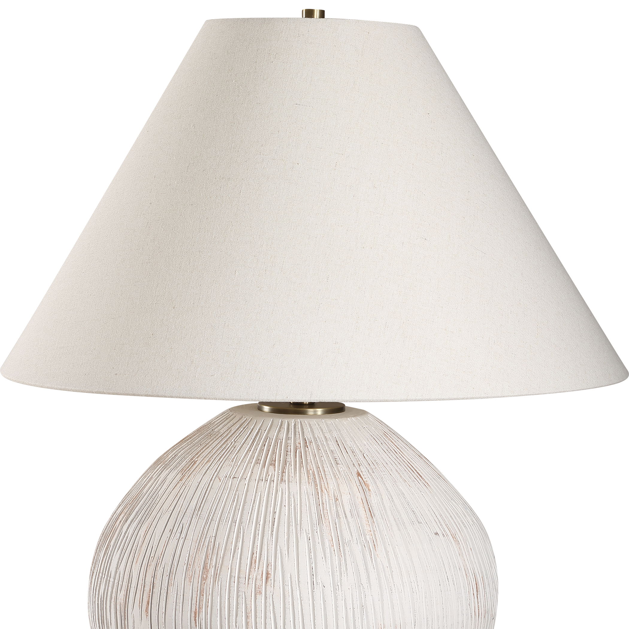 Meryl Aged White Table Lamp large image 